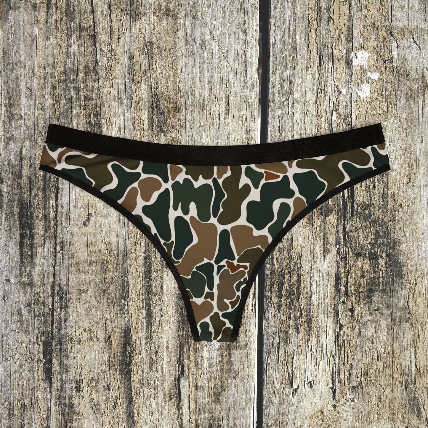 Trendy Retro Duck Camo Women's Thong