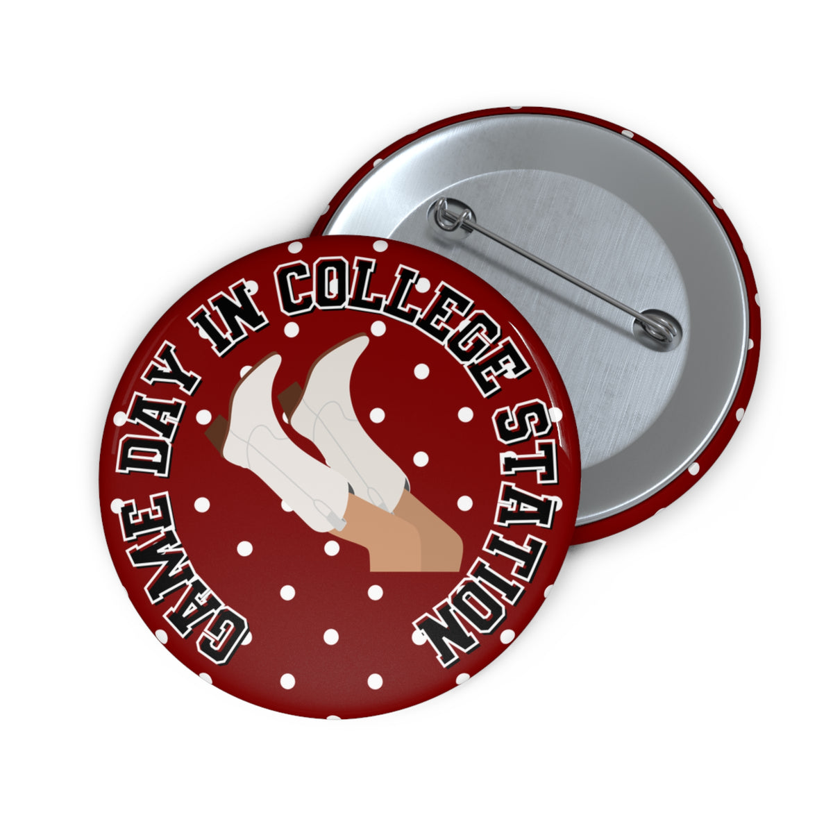 Game Day In College Station Pin Button