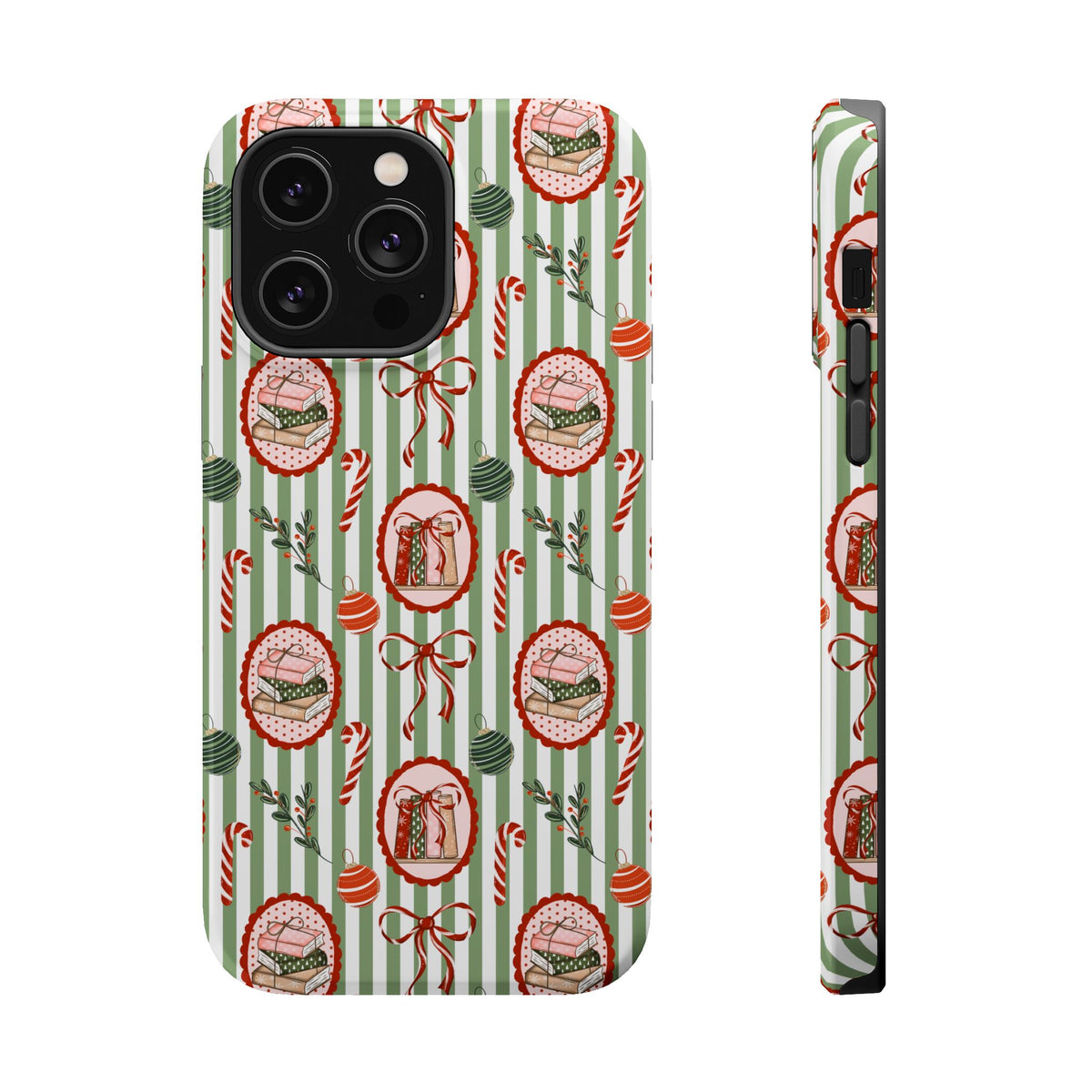 Books, Bows & Candy Canes Magnetic Impact-Resistant Phone Case