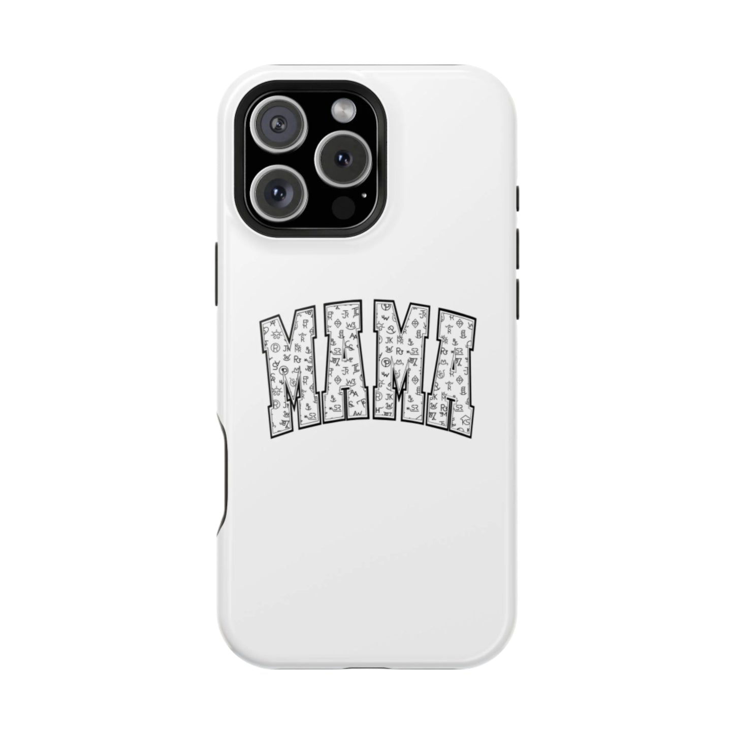 White Branded Mama MagSafe Compatible iPhone Case