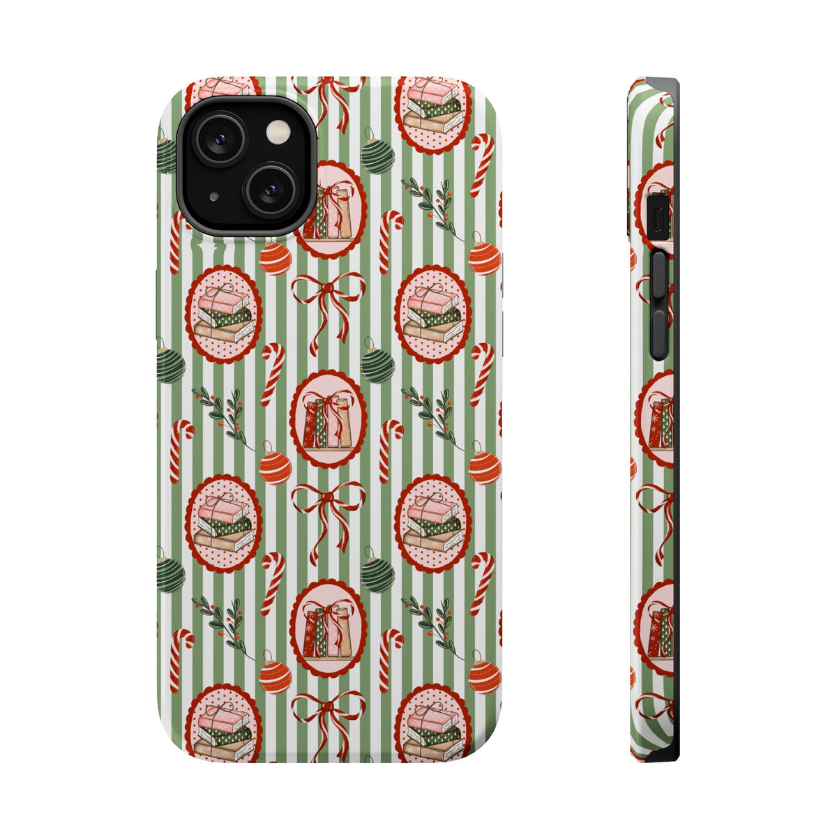 Books, Bows & Candy Canes Magnetic Impact-Resistant Phone Case