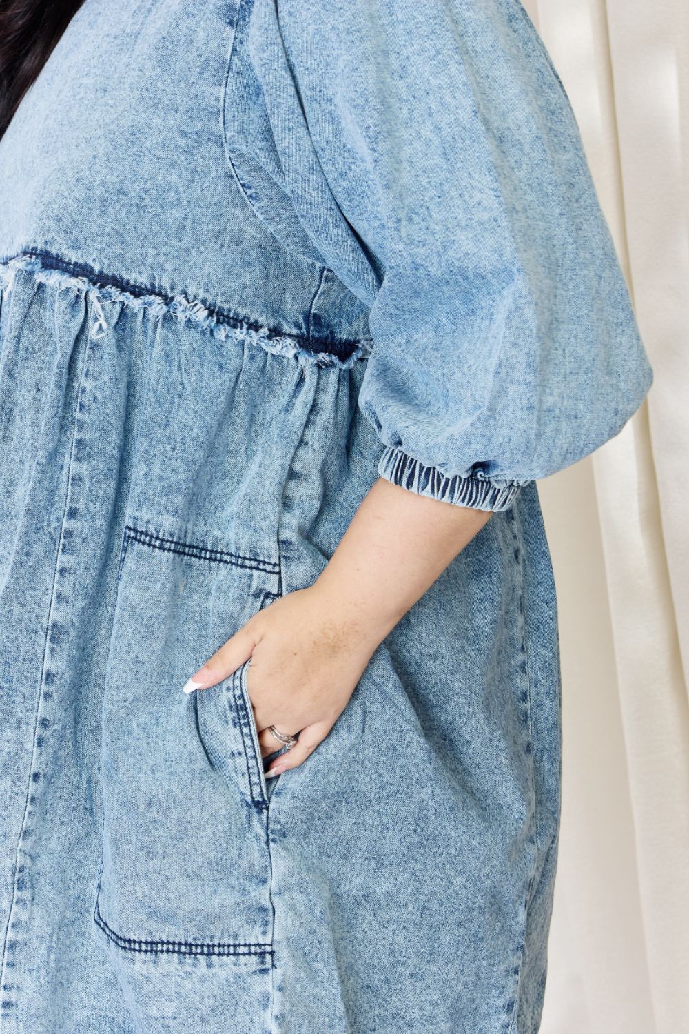 Heyson Oversized Denim Babydoll Dress