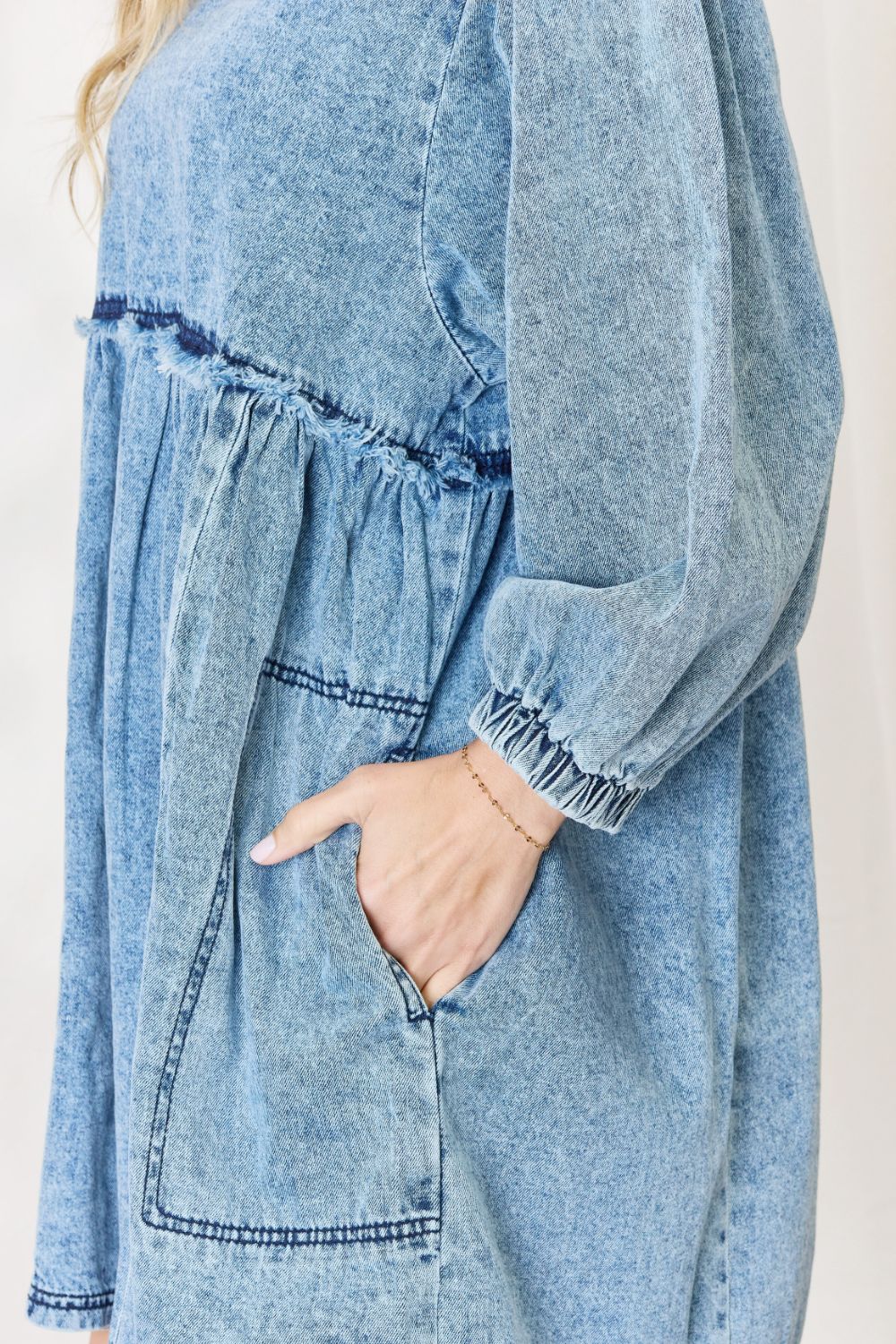 Heyson Oversized Denim Babydoll Dress