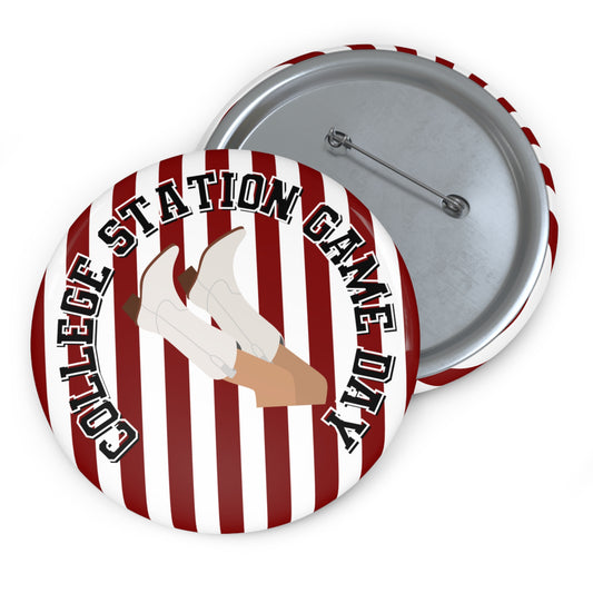 College Station Game Day Pin Button