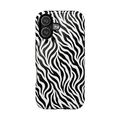 Zebra Print Magnetic Impact-Resistant Phone Case