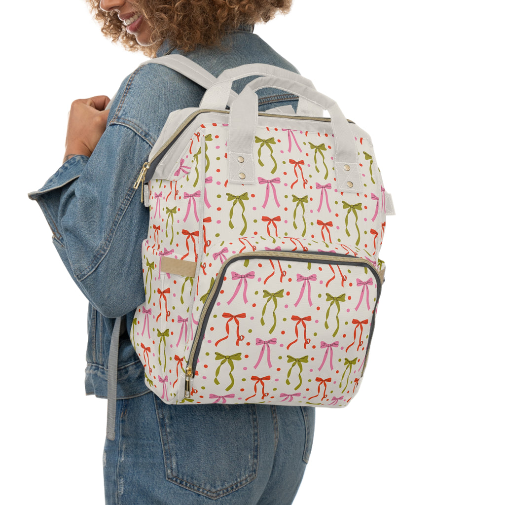 Pretty Little Bows Multifunctional Diaper Backpack
