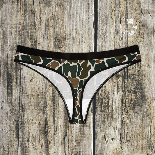 Trendy Retro Duck Camo Women's Thong
