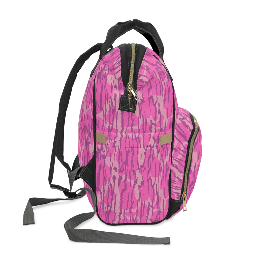 Pink Bottom Camo Multifunctional Diaper Backpack