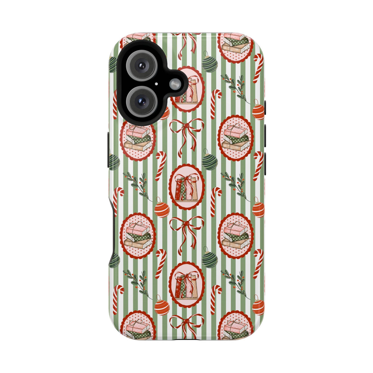 Books, Bows & Candy Canes Magnetic Impact-Resistant Phone Case