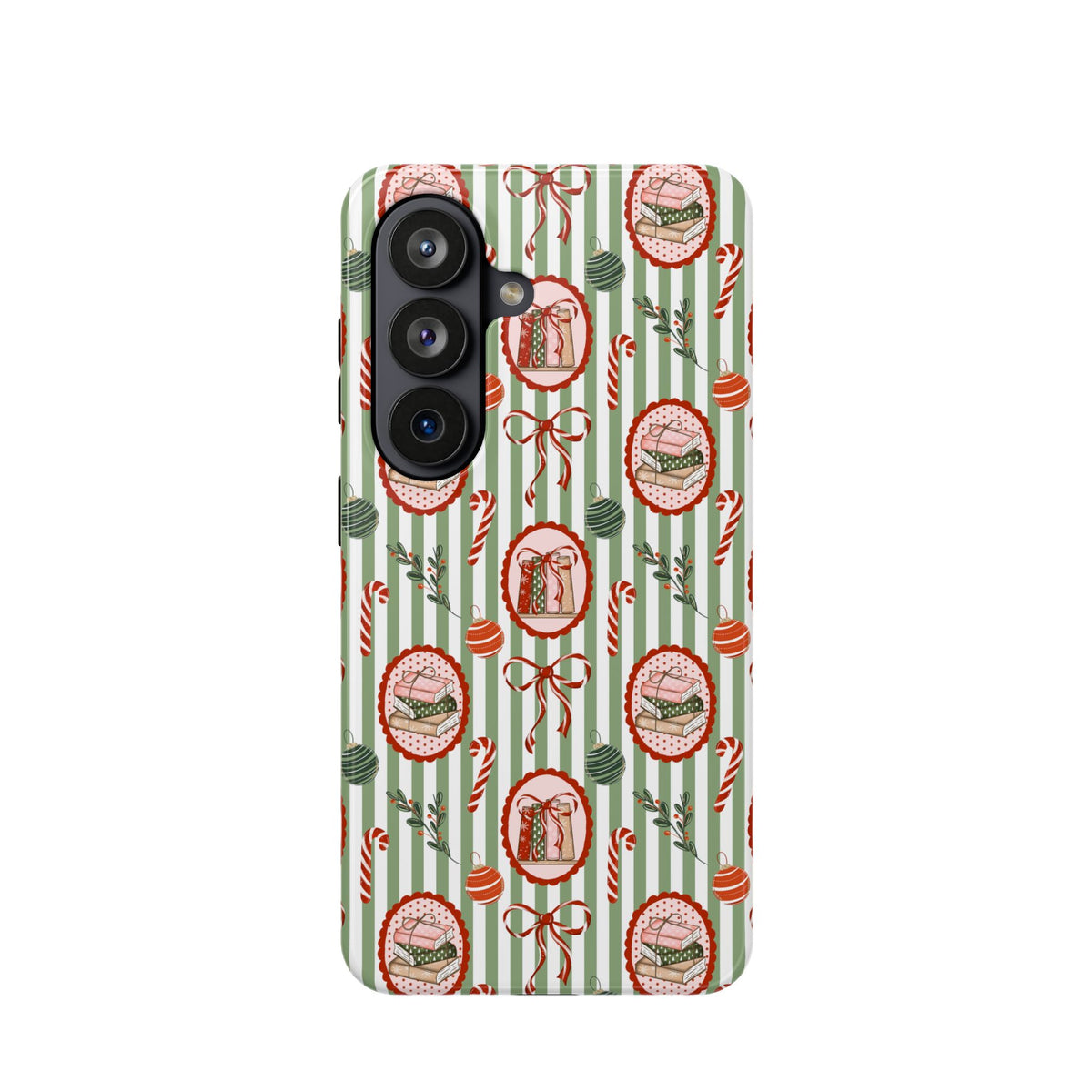 Books, Bows & Candy Canes Magnetic Impact-Resistant Phone Case