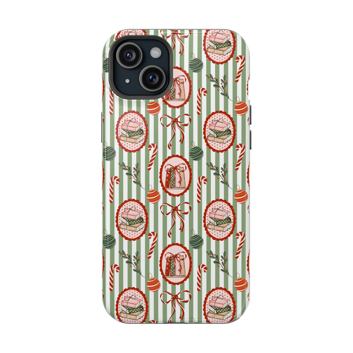 Books, Bows & Candy Canes Magnetic Impact-Resistant Phone Case