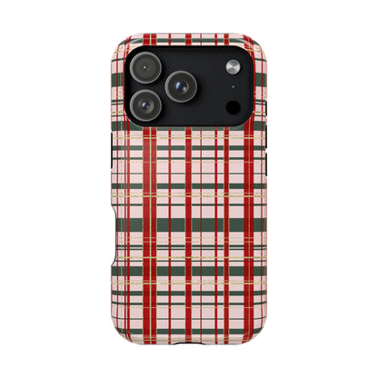 Darling Christmas Plaid Magnetic Impact-Resistant Phone Case