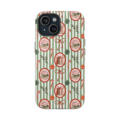 Books, Bows & Candy Canes Magnetic Impact-Resistant Phone Case