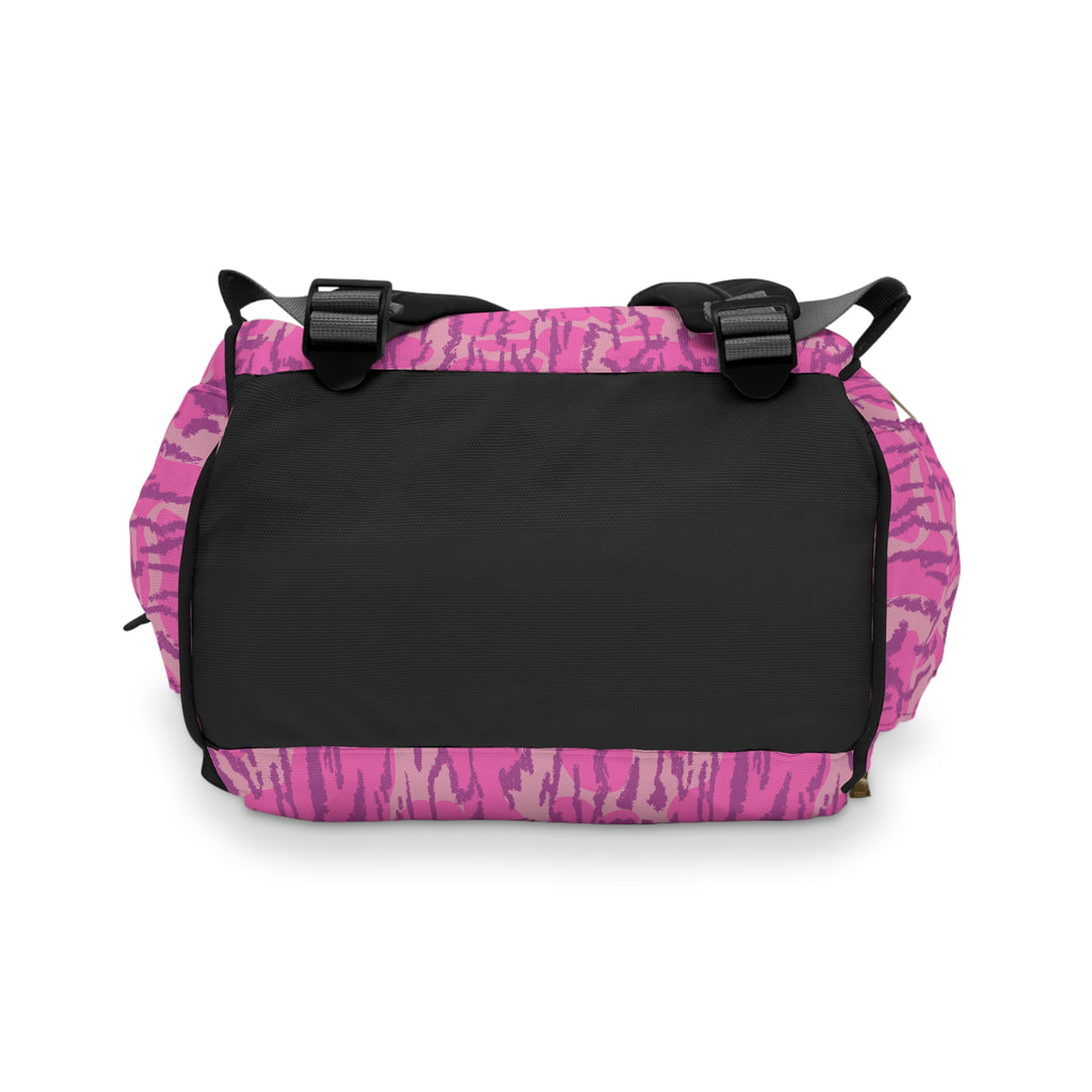 Pink Bottom Camo Multifunctional Diaper Backpack