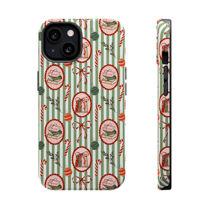 Books, Bows & Candy Canes Magnetic Impact-Resistant Phone Case