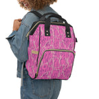 Pink Bottom Camo Multifunctional Diaper Backpack