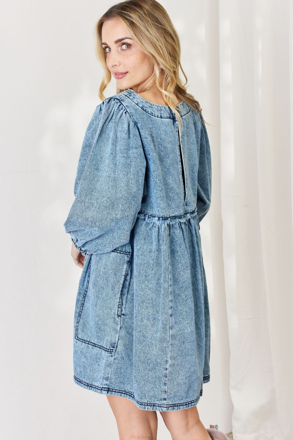 Heyson Oversized Denim Babydoll Dress