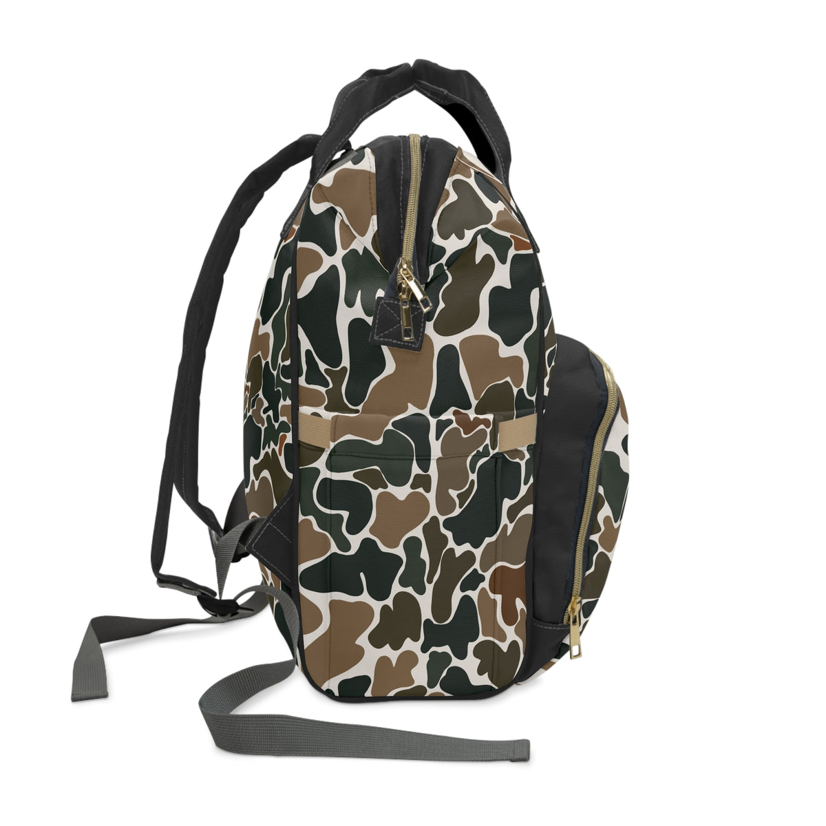 Trendy Retro Duck Camo Multifunctional Diaper Backpack