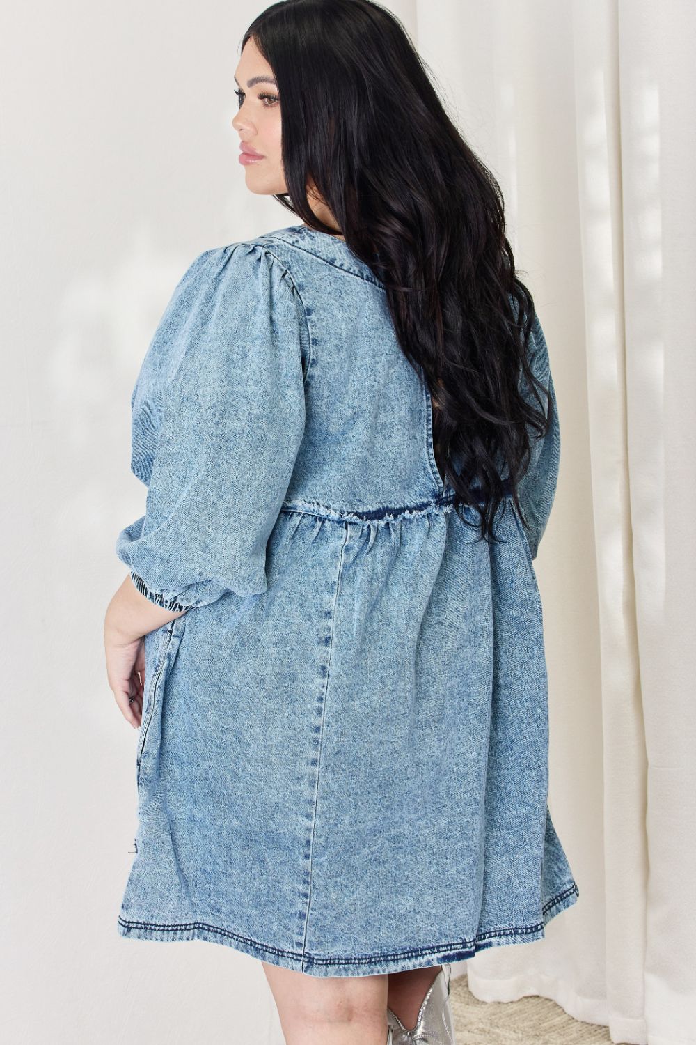 Heyson Oversized Denim Babydoll Dress