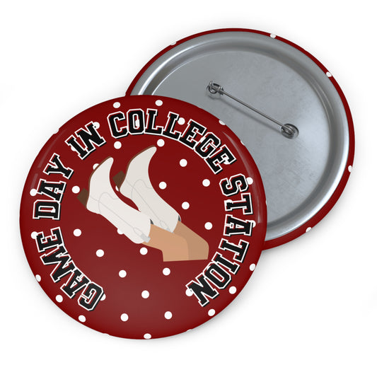 Game Day In College Station Pin Button