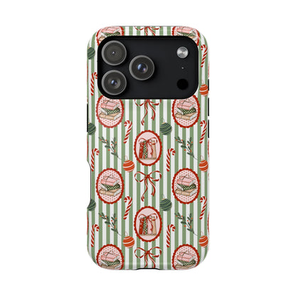 Books, Bows & Candy Canes Magnetic Impact-Resistant Phone Case