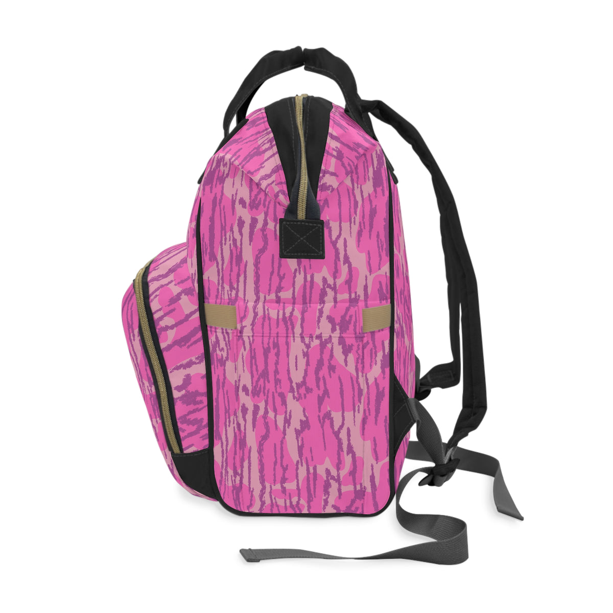 Pink Bottom Camo Multifunctional Diaper Backpack