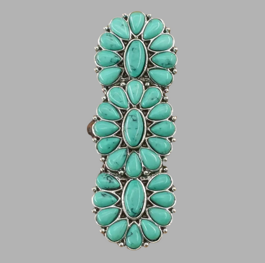 TURQUOISE 3 STACK RING