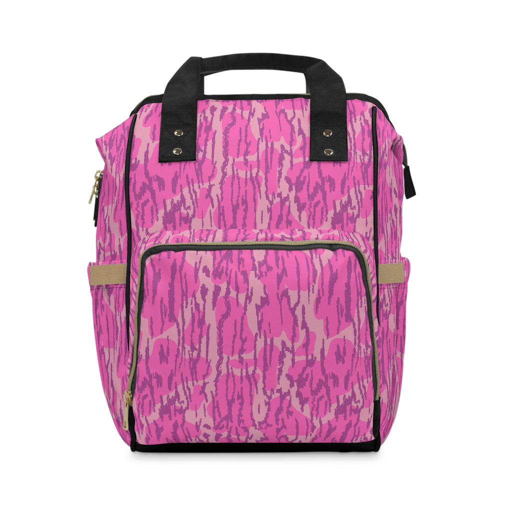 Pink Bottom Camo Multifunctional Diaper Backpack
