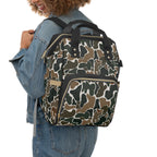 Trendy Retro Duck Camo Multifunctional Diaper Backpack
