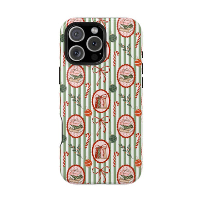 Books, Bows & Candy Canes Magnetic Impact-Resistant Phone Case