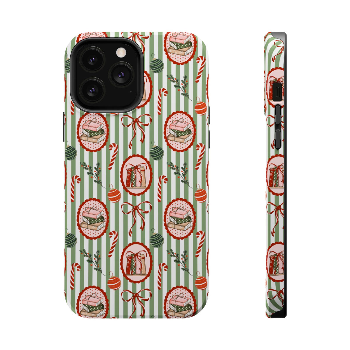 Books, Bows & Candy Canes Magnetic Impact-Resistant Phone Case