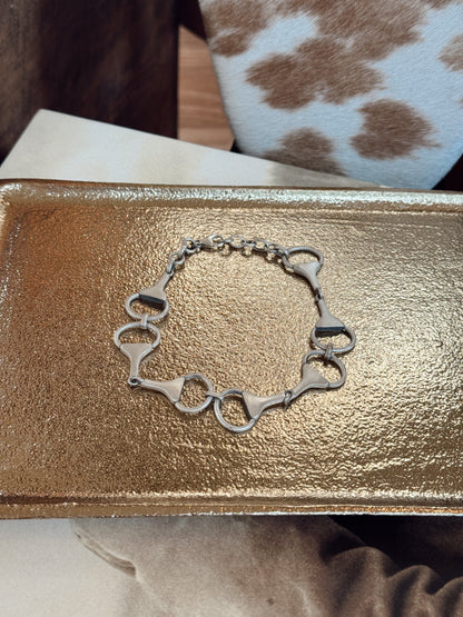 The Sterling Silver Equestrian Snaffle Bit Snap Bracelets