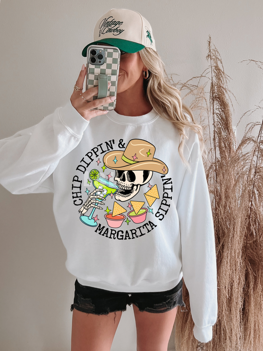 CHIP DIPPIN’ TEE OR CREW