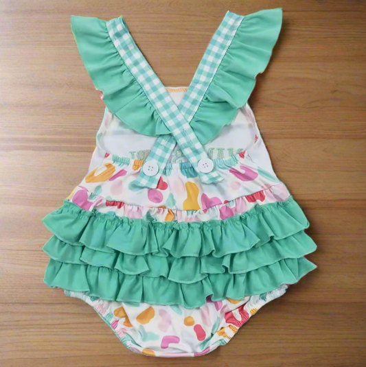 Mama's Girl Flutter Sleeve Straps Bubble Rompers (PREORDER 2-3 WEEK TAT)