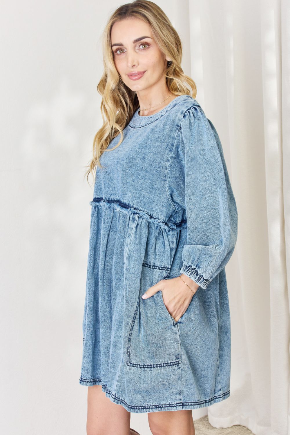 Heyson Oversized Denim Babydoll Dress