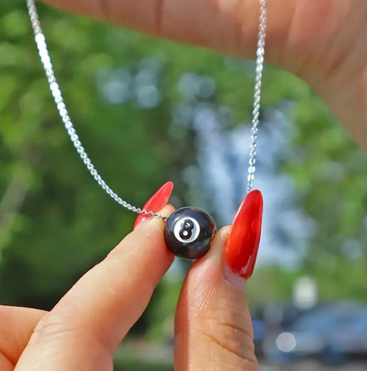 Eight Ball Pool Pendant Necklace