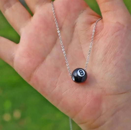 Eight Ball Pool Pendant Necklace