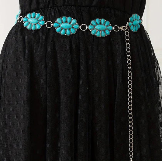 The Turquoise Concho Belt