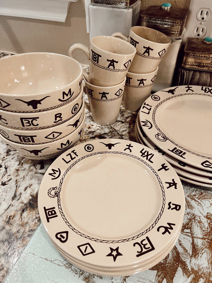 The 16 Piece Branded Dinnerware
